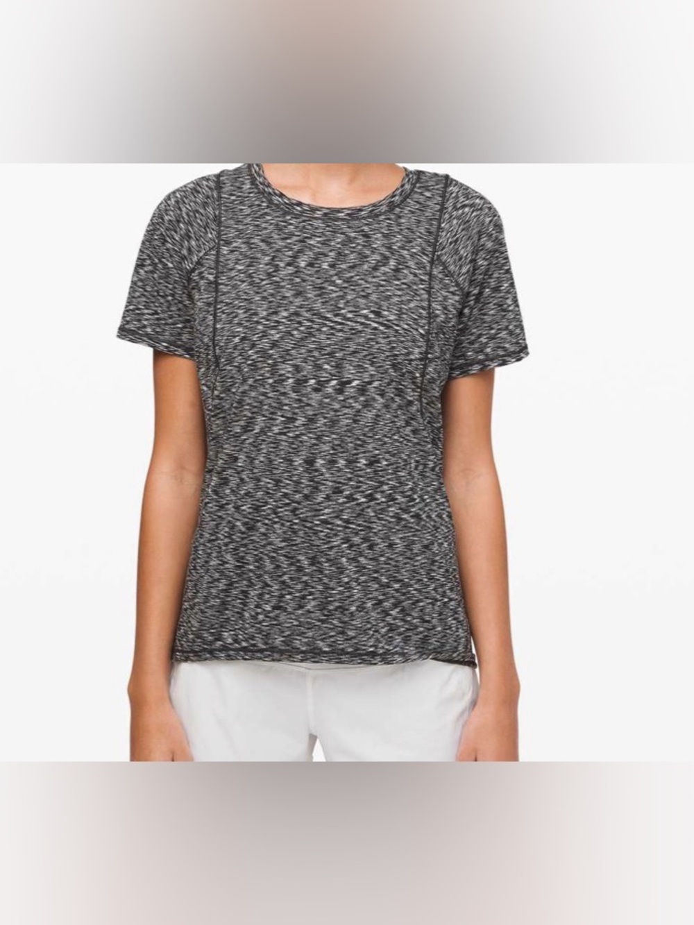 lululemon Make Miles Count Short Sleeve- Spaced Out Space Dye Black & White